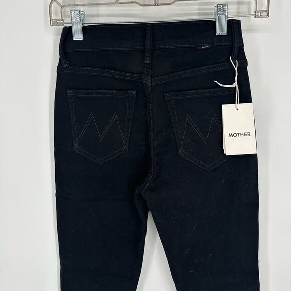MOTHER The Rascal Ankle Fray Jeans in Guilty Flash Sz 26 Side Stripe Beaded NWT - Picture 9 of 15